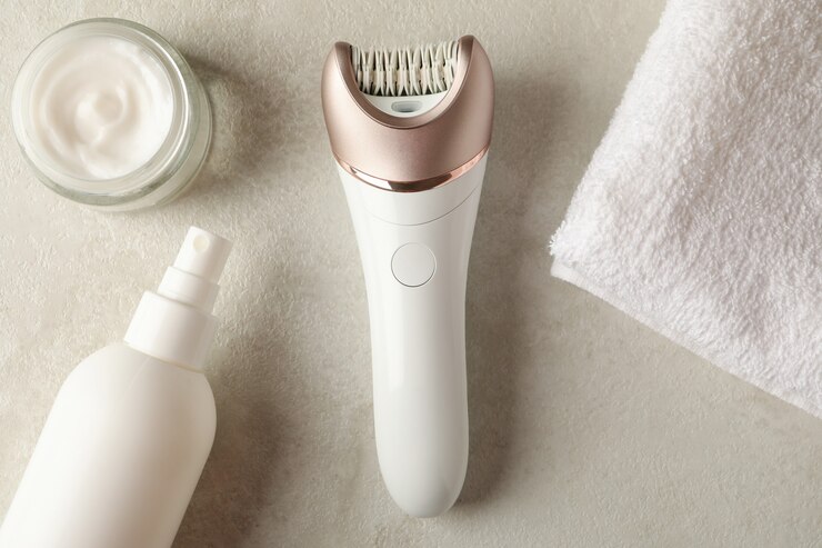 Right Shaver for Your Sensitive Skin Image. Woman shaver
