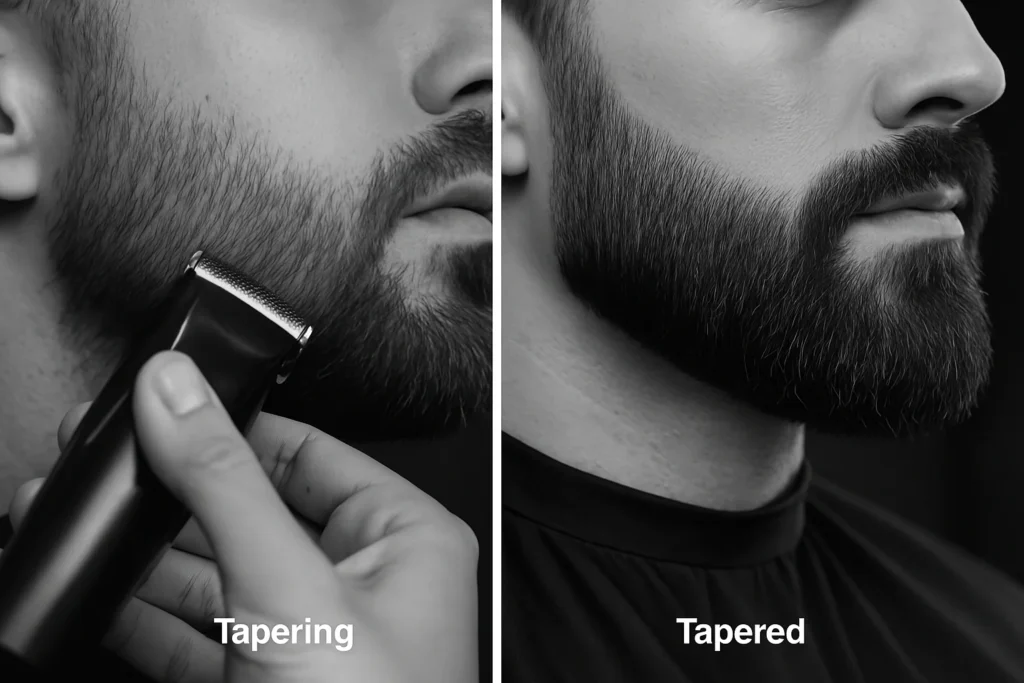 tapering technique of beard