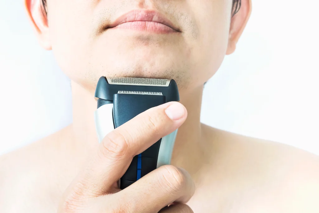 a man using a shaver